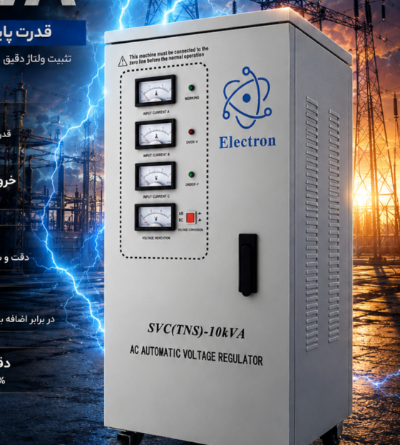 استابلایزر سه فاز سروو موتوری 10KVA عمودی صنعتی 10کاوا